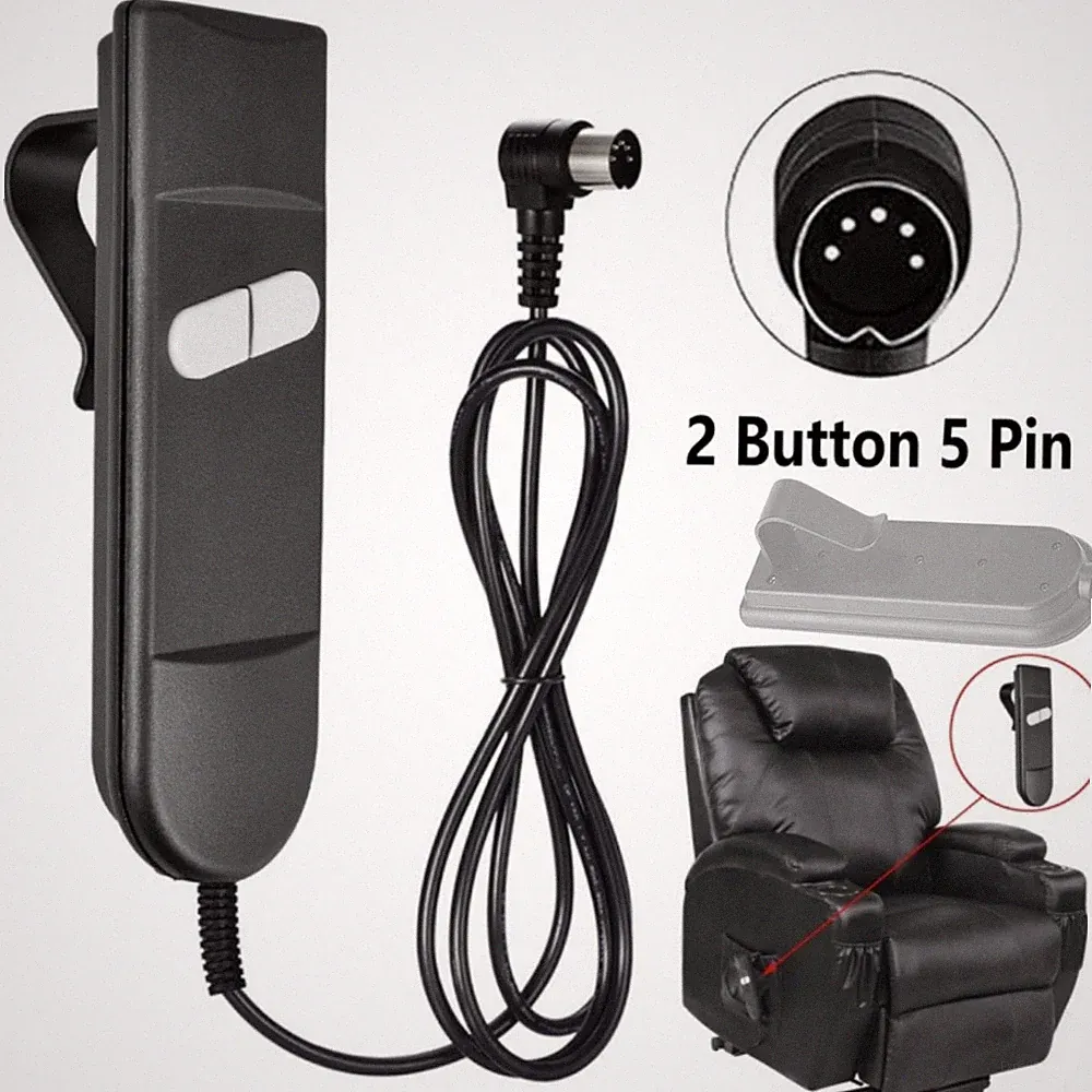 2 Button 5 Pin 90°Power Recliner Remote Replacement for Electric Lift Chair Sofa