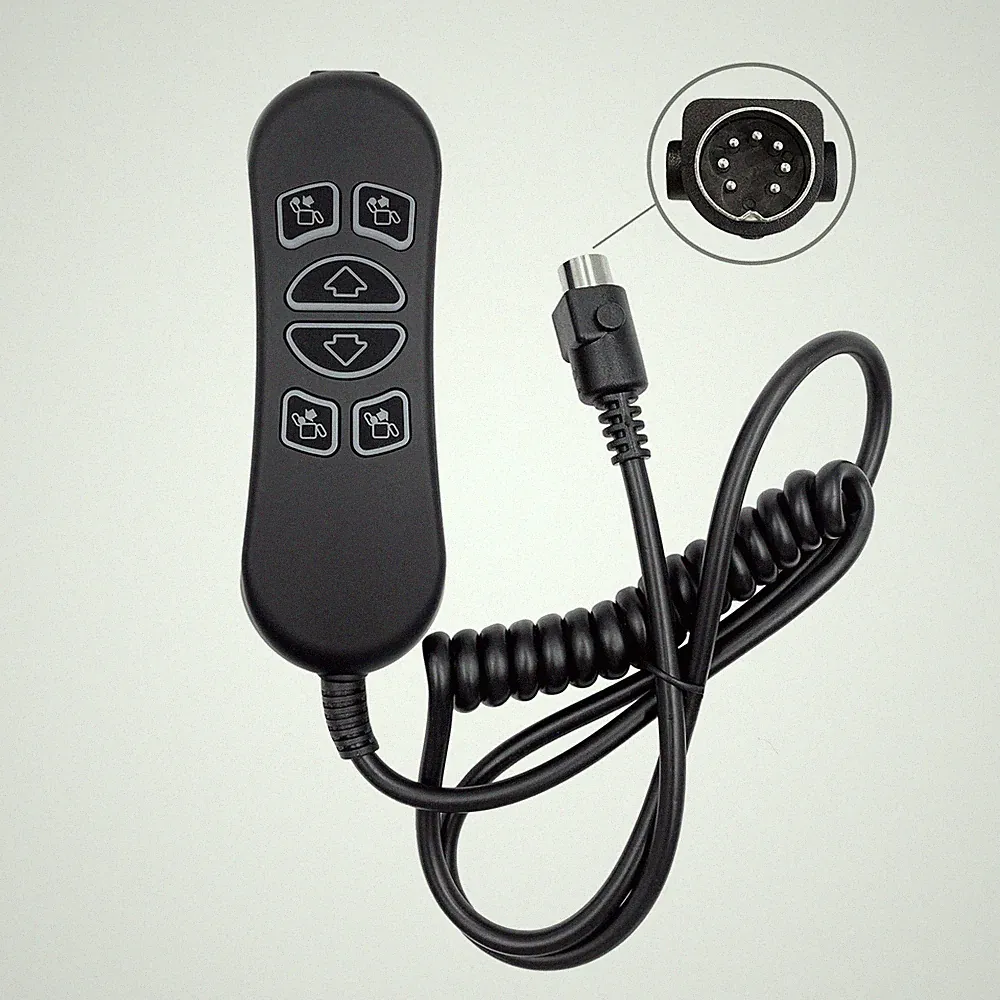 6 Button 7 Pin Lift Chair Remote Replaces HHC HSW306 Power Recliner Hand Control