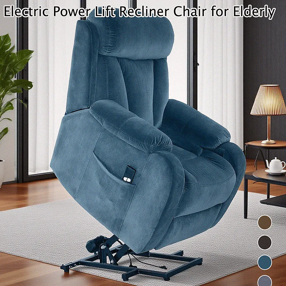 Electric Power Lift Recliner Chair Sofa for Elderly Livingroom w/ Remote Control