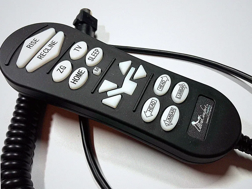 NEW NOB! Ultra Comfort Recliner Remote with Head and Lumbar AutoDrive 4 Zone