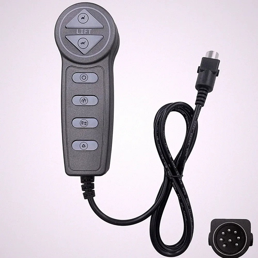 Power Recliner 6 Button 8 Pin Male Plug Massage Remote Hand Control with USB